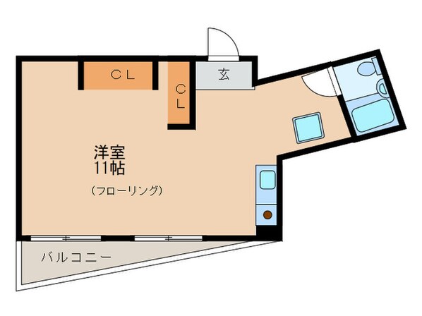 パ－ムハイツの物件間取画像